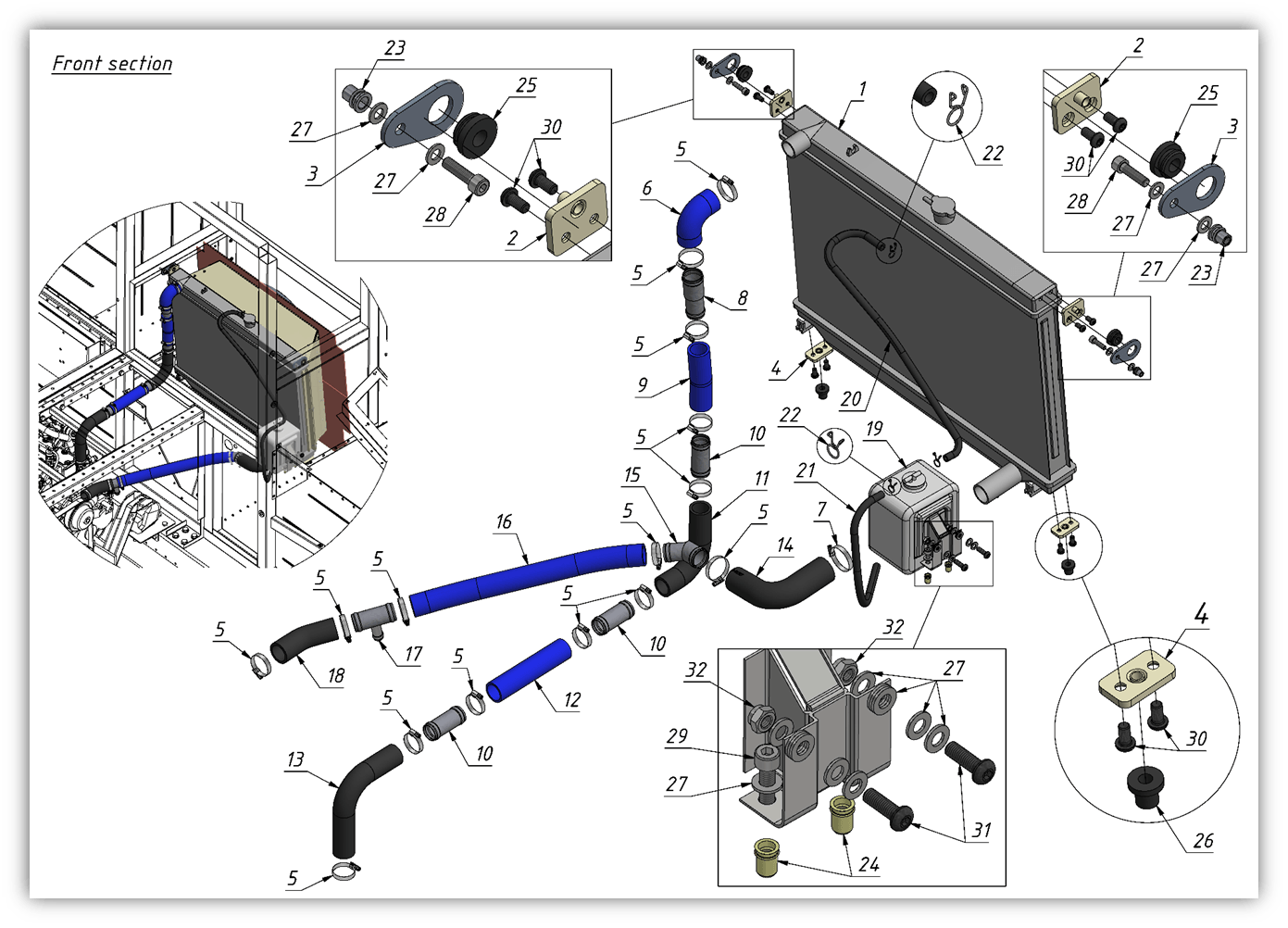 COOLING SYSTEM (1004) | 10-1004-01 parts manual