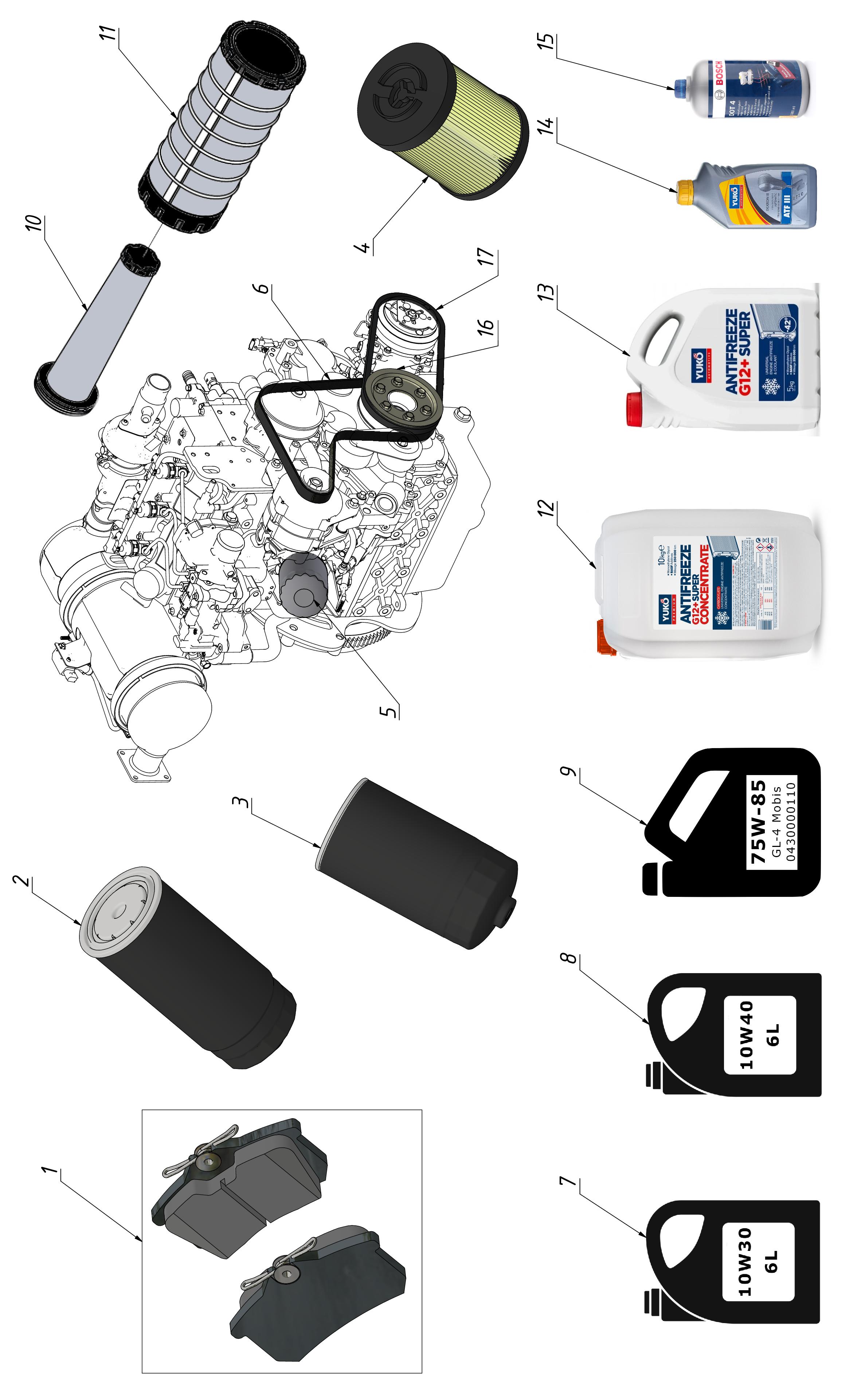 SERVICE PARTS AND LIQUIDS (1200) | 12-1200-26 parts manual