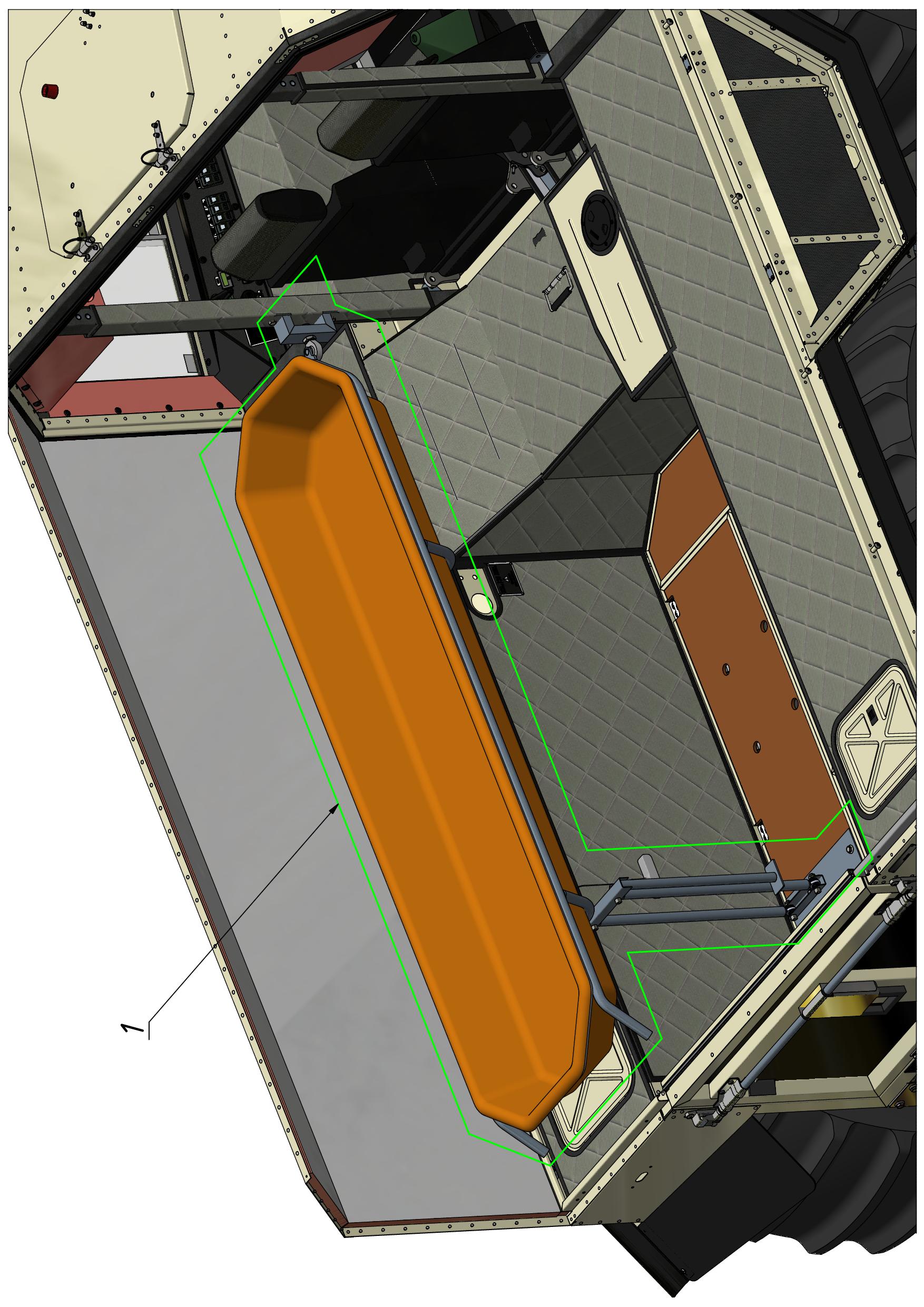 RESCUE STRETCHER - 1 pc. INSTALLATION (1200) | 13-1200-19 parts manual