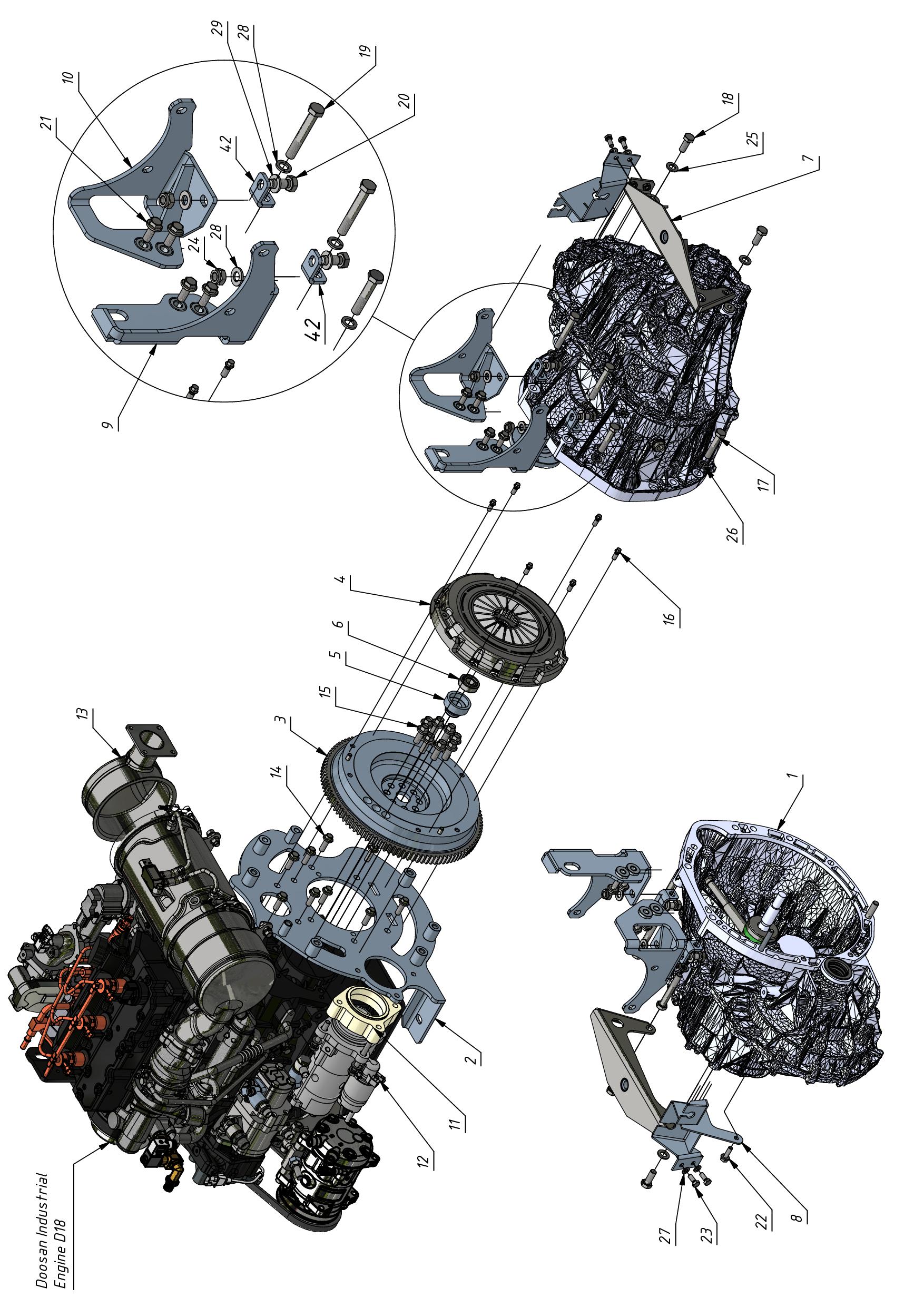 ENGINE ASSEMBLY (1000) | 10-1000-02 parts manual