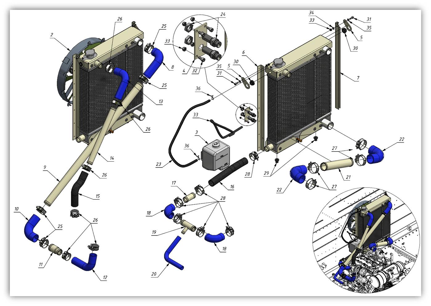 COOLING SYSTEM (1000) | 10-1000-05 parts manual
